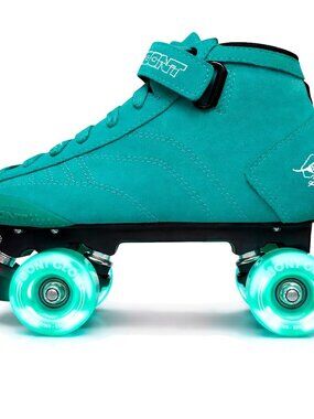 Bont Skates - Prostar Soft Teal Suede Professional Roller Skates with Glow 7.5